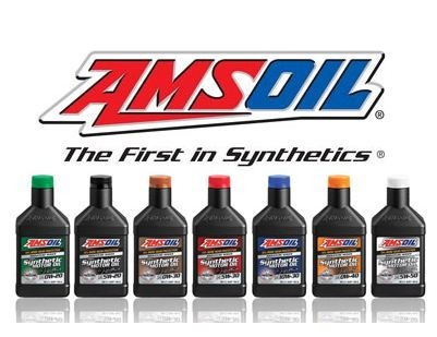 First in Synthetics AMSOIL with Oil Bottles