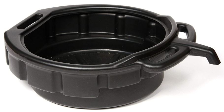 WirthCo 32953 Funnel King Black 4 Gallon Oil/Coolant Drain Pan with E-Z Grip Handles and Pour Spout