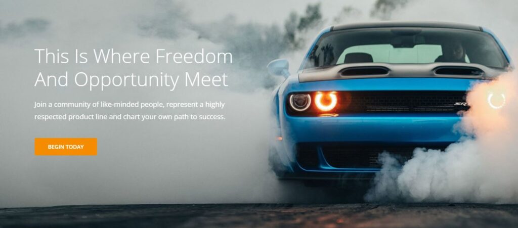 call to action cool picture of a blue car burning rubber