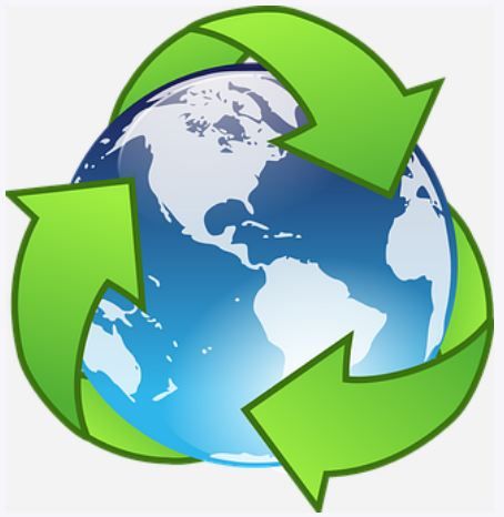 Used Motor Oil Recycling Near Me - Recycling logo wrapping the Earth