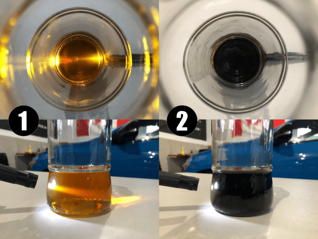 AMSOIL ENGINE FLUSH BEFORE AND AFTER TEST PICTURES 2